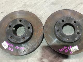 диски тормозные (комплект) Mazda 3 BK 2005, 1.6 л., бензин, АКПП, серебро, хетчбэк 5 дв., правый руль