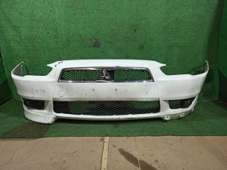 бампер передний Mitsubishi Lancer 10 поколение 2010, 2.4 л., 4B12, бензин, АКПП, белый, хетчбэк 5 дв., передний привод