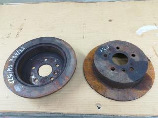 диски тормозные задние Toyota Sienna 2 поколение XL20 [рестайлинг] 2007, 3.5 л., 2GR-FE, бензин, АКПП, серебристо-голубой, минивэн, передний привод