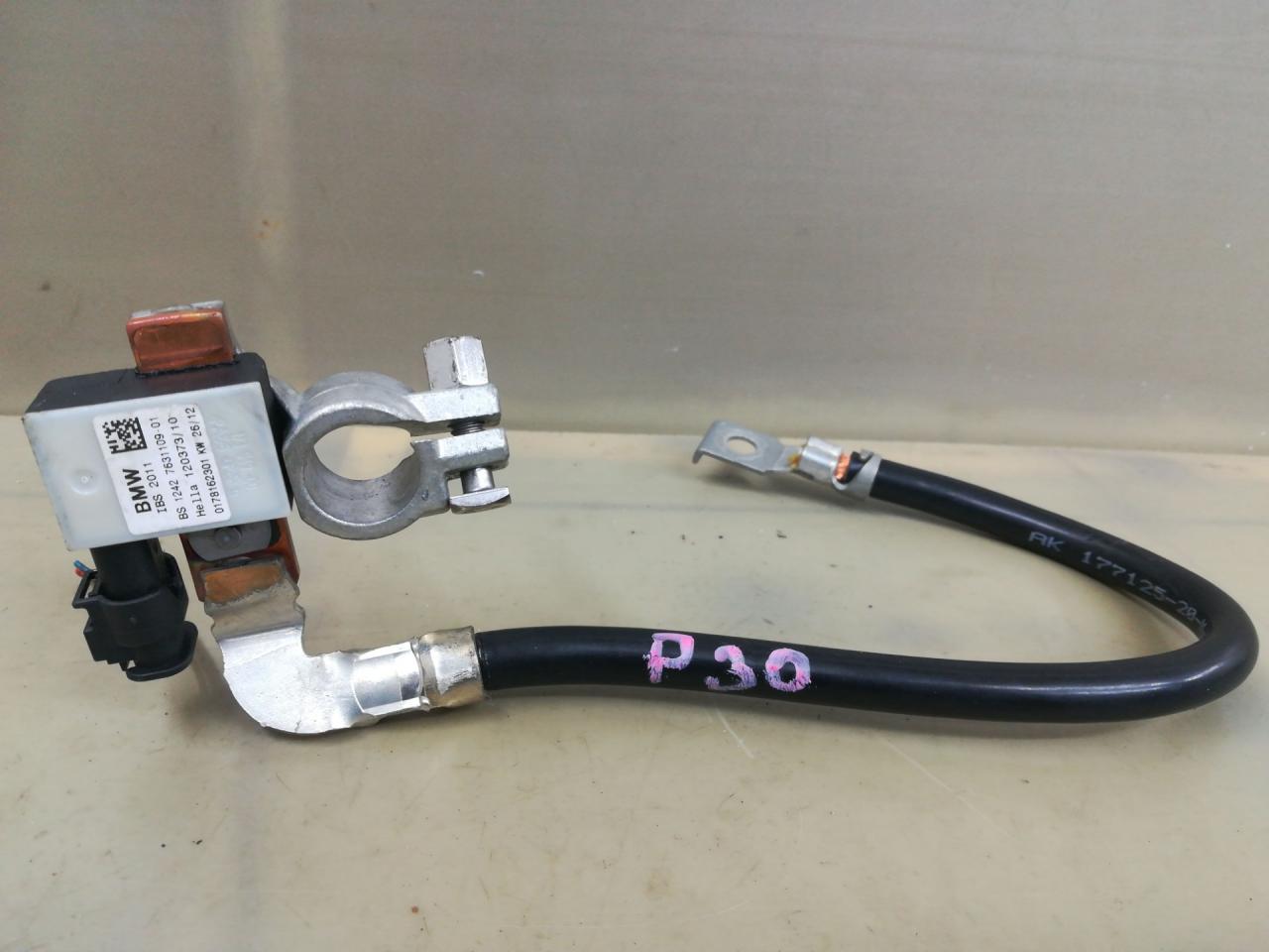 клемма аккумулятора минус BMW 3 серия F30/F31/F34 F30 2013, 2.0 л., N20 B20 A, бензин, АКПП, черный, седан, полный привод, 763110901 - фото №1