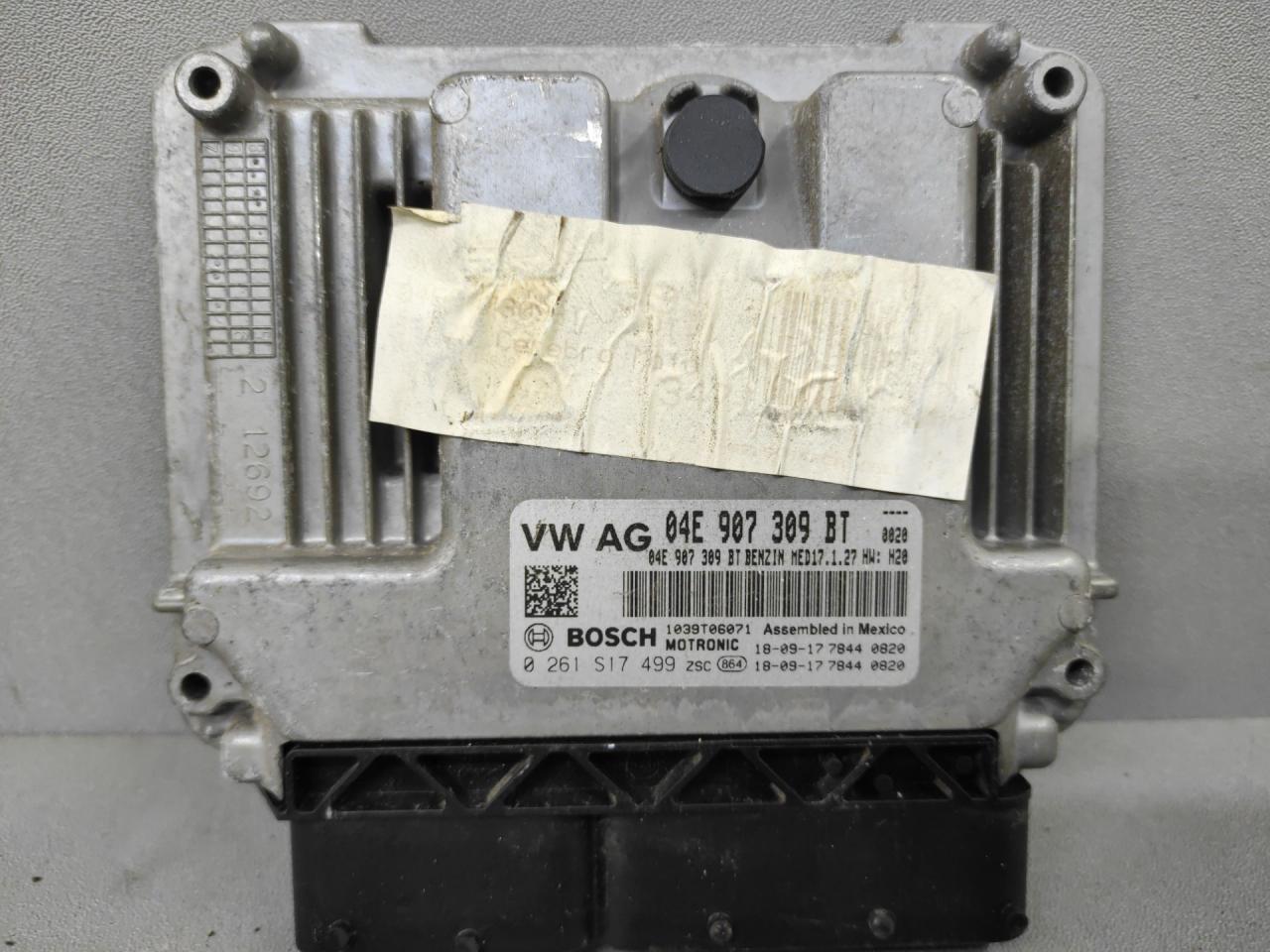 блок управления двигателем Volkswagen Jetta 7 поколение 2019, 1.4 л., бензин, АКПП, серый, седан, передний привод, 04E907309BT - фото №1