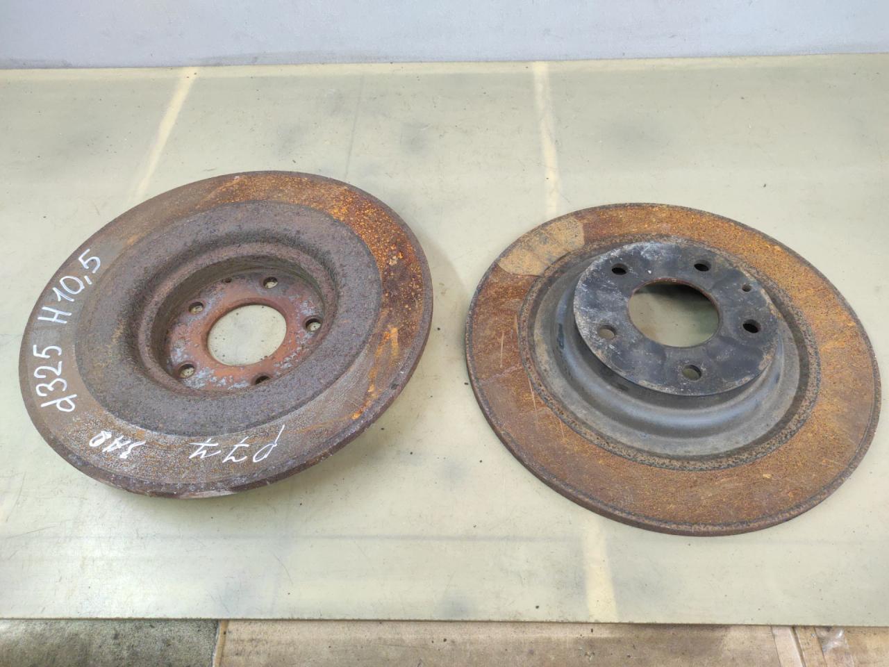 диски тормозные задние Mazda CX-9 2 поколение TC 2017, 2.5 л., PY-VPS, бензин, АКПП, серый, передний привод - фото №1