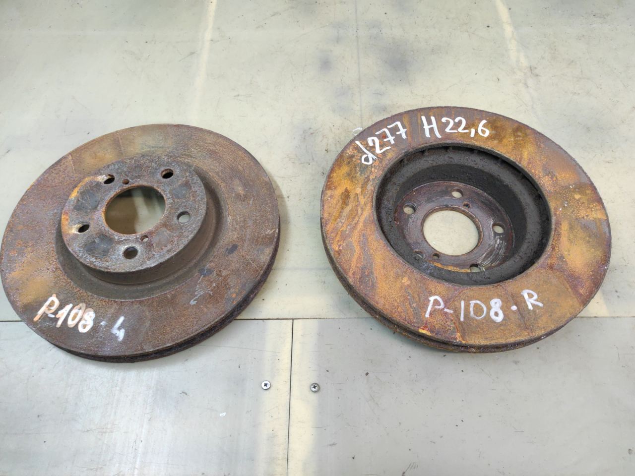 диски тормозные (комплект) Subaru Impreza 5 поколение (GK/GT) 2019, 2.0 л., бензин, вариатор, серый, седан, полный привод - фото №1