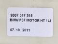 стеклоподъемник задний левый BMW 5 серия F07/F10/F11 2011, 3.0 л., D, N57 D30 A, дизель, АКПП, хетчбэк 5 дв., задний привод, правый руль, 7017315 - фото №3