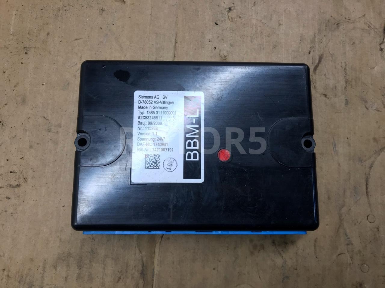 блок управления BBM-L DAF CF-series 1 поколение 2009, 12.9 л., MX 300, дизель, АКПП, красный, правый руль, 1740941 - фото №1