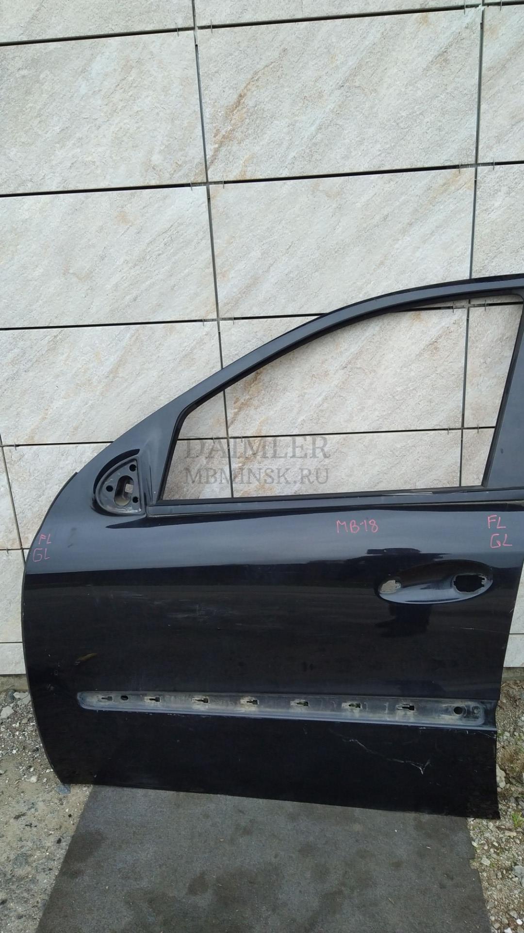 дверь передняя левая Mercedes-Benz M-Класс W164 2006, 3.0 л., дизель, АКПП, черный, внедорожник 5 дв., правый руль - фото №1