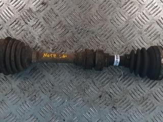 полуось передняя левая (приводной вал, ШРУС) Nissan Note E11 2007, 1.6 л., i, бензин, АКПП, фургон, 391011U600