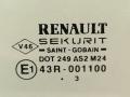 стекло двери передней левой Renault Megane 2 поколение BM0B 2003, 1.4 л., i, K4J 730, бензин, 5МКПП, серебристый, хетчбэк 5 дв., передний привод, 8200077233 - фото №2