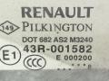 форточка задняя правая Renault Laguna 3 поколение BT0A 2009, 1.5 л., DCi, K9K 780, дизель, 6МКПП, серый, передний привод, 822200001R - фото №2