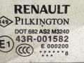форточка задняя левая Renault Laguna 3 поколение BT0A 2009, 1.5 л., DCi, K9K 780, дизель, 6МКПП, серый, передний привод, 822210001R - фото №2