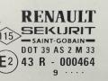 стекло двери передней правой Renault Safrane 1 поколение [рестайлинг] B54G 1999, 2.2 л., TD, G8T 740, дизель, 5МКПП, синий, хетчбэк 5 дв., передний привод, 7701466895 - фото №2