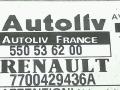блок AirBag Renault Laguna 1 поколение 1998, 2.2 л., TD, G8T 752, дизель, 5МКПП, серый, универсал, передний привод, 7700429436A, 550536200 - фото №3