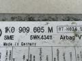 блок AirBag Skoda Octavia 2 поколение (A5) 1Z 2005, 1.9 л., TDi, BJB, дизель, 5МКПП, бежевый, хетчбэк 5 дв., передний привод, 1K0909605M, 5WK43411 - фото №3