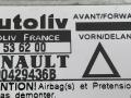 блок AirBag Renault Laguna 1 поколение B568 1998, 1.6 л., i, K4M 720, бензин, 5МКПП, зелёный, хетчбэк 5 дв., передний привод, 550536200, 7700429436B - фото №3