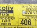блок AirBag Peugeot 406 1 поколение [рестайлинг] 1999, 550725200, 9633503980 - фото №3