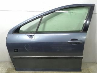 дверь передняя левая Peugeot 407 1 поколение 2007, 2.0 л., HDi, дизель, 6МКПП, синий, универсал, передний привод, 9002X3