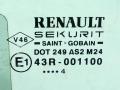 стекло двери передней левой Renault Megane 2 поколение 2004, 43R-001100, 8200077233 - фото №2