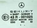 стекло двери передней левой Mercedes-Benz E-Класс W210/S210 [рестайлинг] 2002, 2.2 л., CDi, OM 646.963, дизель, 6МКПП, белый, седан, задний привод, 43R-001025, A2107200118 - фото №2