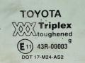 стекло двери задней правой Toyota Carina E 1 поколение T190 1996, хетчбэк 5 дв., 43R-00003 - фото №2