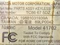 Иммобилайзер Mazda Millenia 1 поколение [рестайлинг] 2002, 2.5 л., бензин, TC86675DZ, 89LP0042, 19881031939A - фото №3