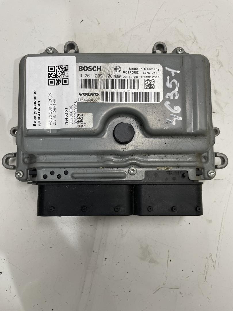 блок управления двигателем Volvo S80 2 поколение 2006, 2.5 л., бензин, 31286086, 0261209108 - фото №1