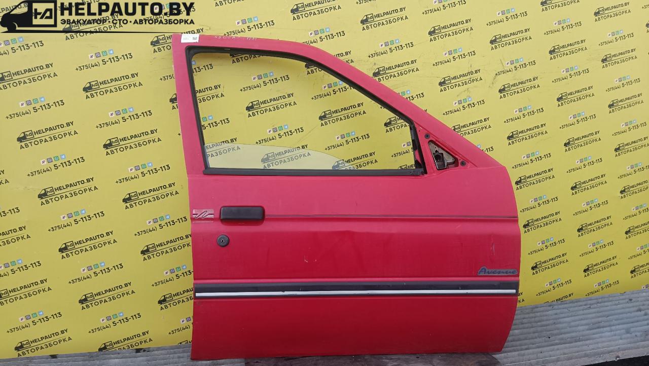 дверь передняя правая Ford Escort 5 поколение 1992, 1.6 л., бензин, МКПП, красный, хетчбэк 5 дв. - фото №1