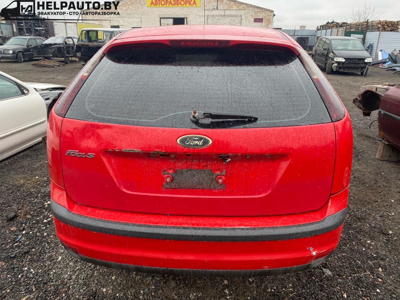 стекло заднее Ford Focus 2 поколение 2006, 1.6 л., HWDA, бензин, МКПП, красный, хетчбэк 5 дв., передний привод - фото №1