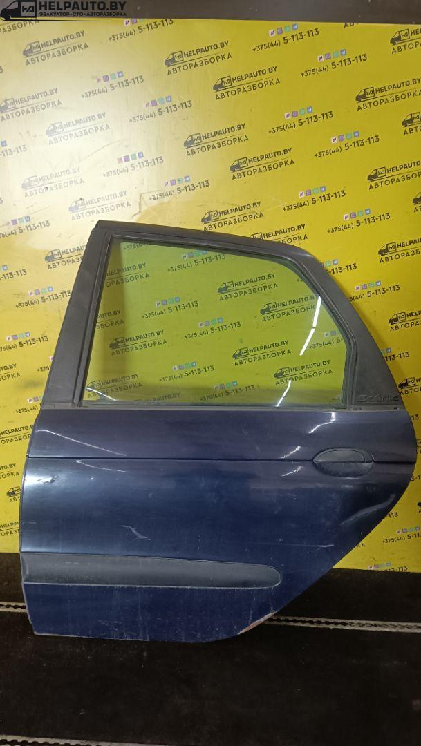 стекло двери задней левой Renault Scenic 1 поколение 1998, 1.6 л., K7M 702, бензин, 5МКПП, серый, передний привод - фото №1