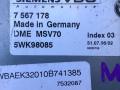 блок управления двигателем BMW 6 серия E63/E64 2006, 3.0 л., N52 B30 A, бензин, АКПП, черный, купе, задний привод, правый руль, 7567178, MSV70 - фото №2
