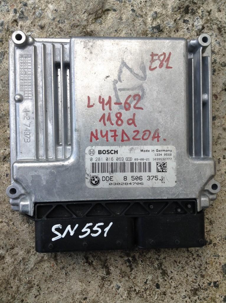 блок управления двигателем BMW 1 серия E81/E82/E87/E88 2006, 2.0 л., N47 D20 A, дизель, АКПП, хетчбэк 5 дв., 8506375, 8577664 - фото №1