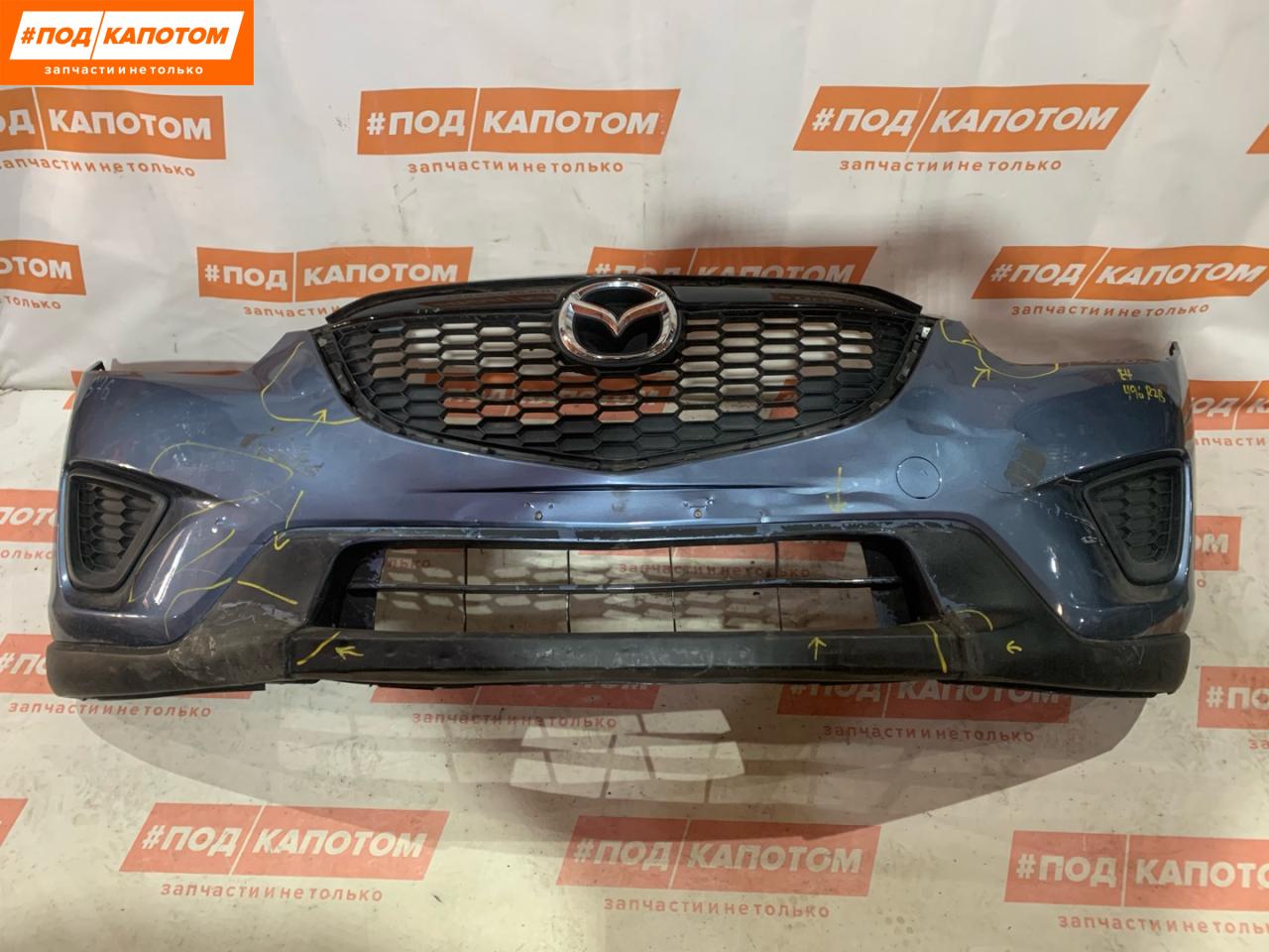 бампер передний Mazda CX-5 1 поколение 2014, 2.2 л., SH-VPTS, дизель, АКПП, 34k, внедорожник 5 дв., полный привод, KD4550031BE - фото №1