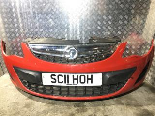 бампер передний Opel Corsa D [рестайлинг] 2011, 1.0 л., A 10 XEP, бензин, 5МКПП, красный, хетчбэк 3 дв., передний привод, правый руль, 95508031