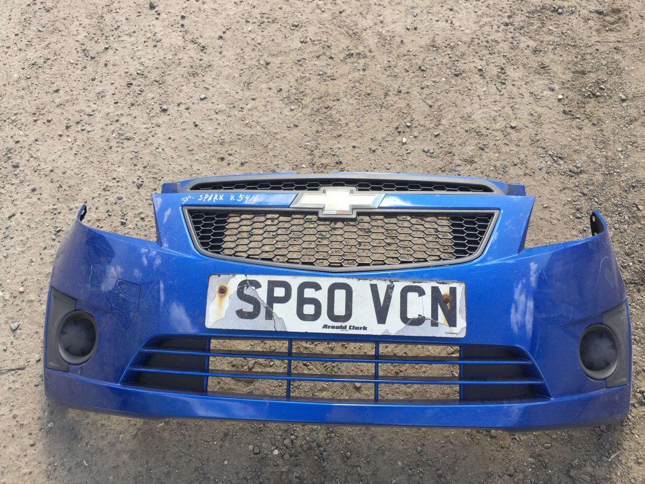 бампер передний Chevrolet Spark M300 2010, 1.0 л., B10D1, бензин, 5МКПП, moroccan blue / gct, хетчбэк 5 дв., передний привод, правый руль - фото №1