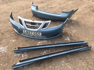 комплект обвеса (BodyKIT) Saab 9-3 2 поколение [рестайлинг] 2007, 1.9 л., Z19DTH, дизель, 6МКПП, ice blue / 5tu, седан, передний привод, правый руль, 12839232, 12839231, 12769721, 12769741