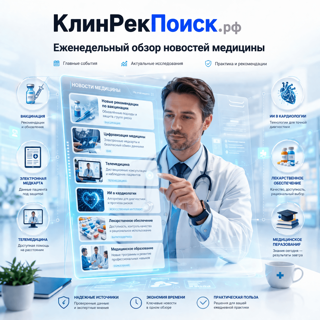 Медицинская неделя: главное для врача с 24 апреля по 1 мая 2026