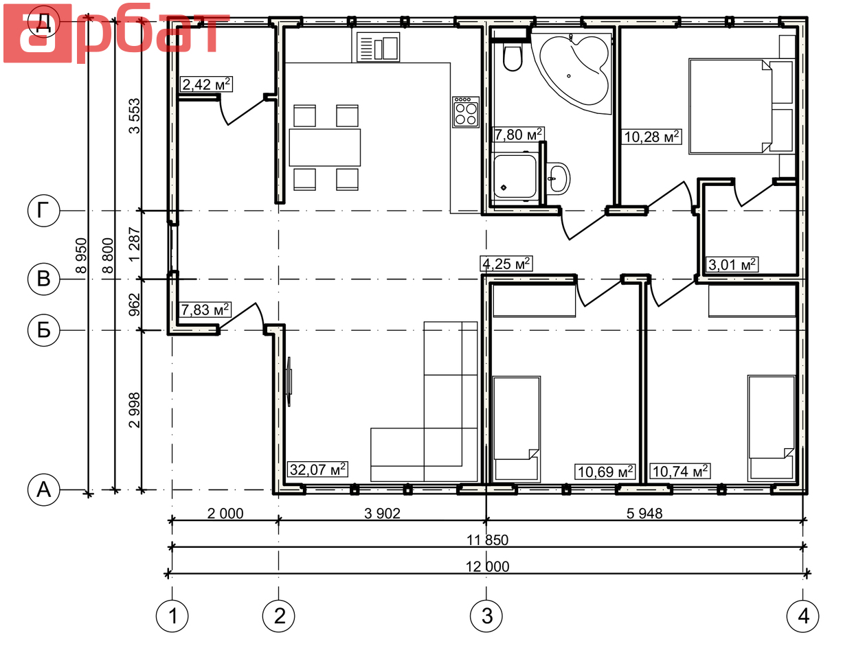 Костромская обл, деревня Куликово Дом, 110 м², 15 сот.