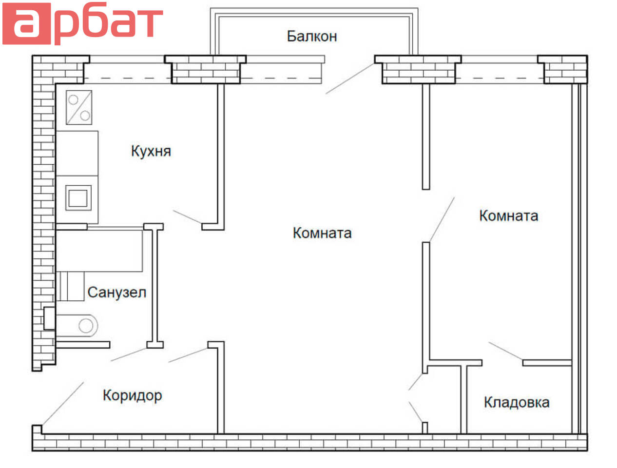 планировка со смежными комнатами