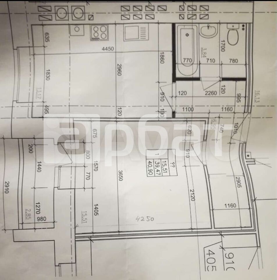 г Кострома, ул Давыдовская, д 24 1-комнатная квартира, 42.2 м²