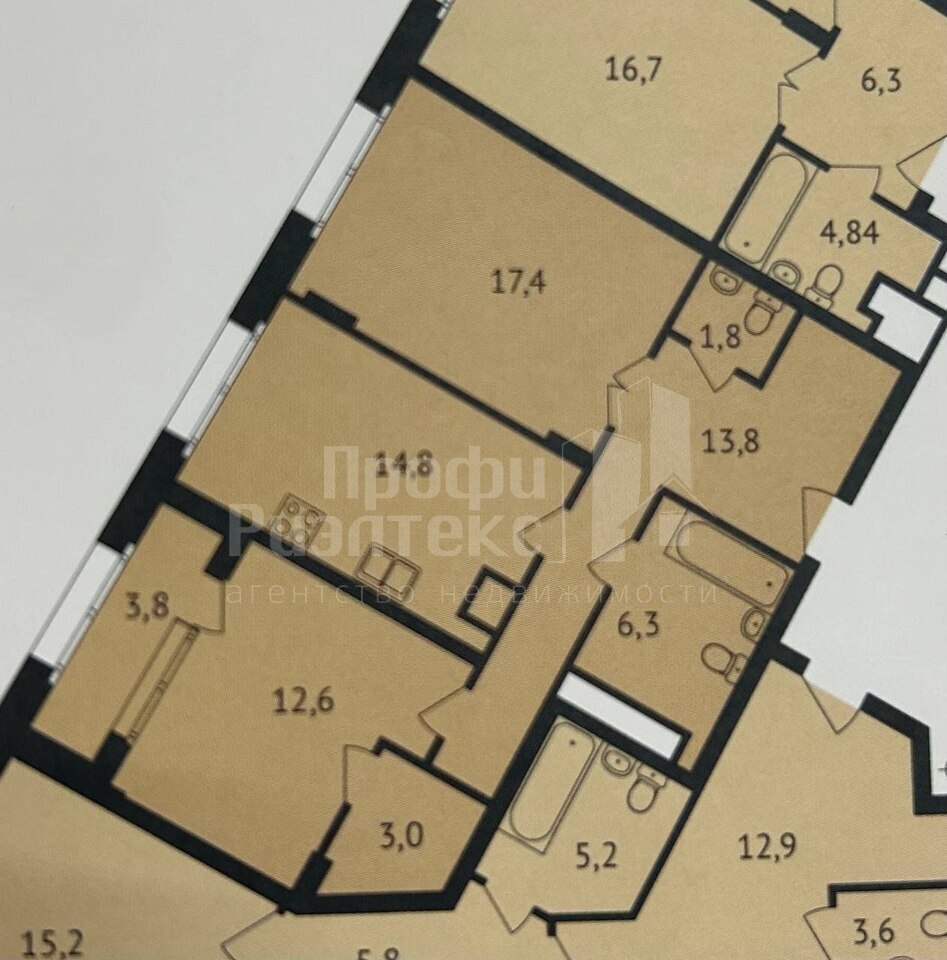 2х-комнатная кв 73,2 м2 