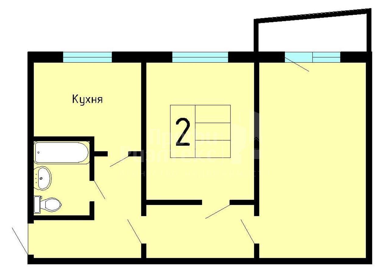 Прocторнaя квартира в ЖК "Удачный