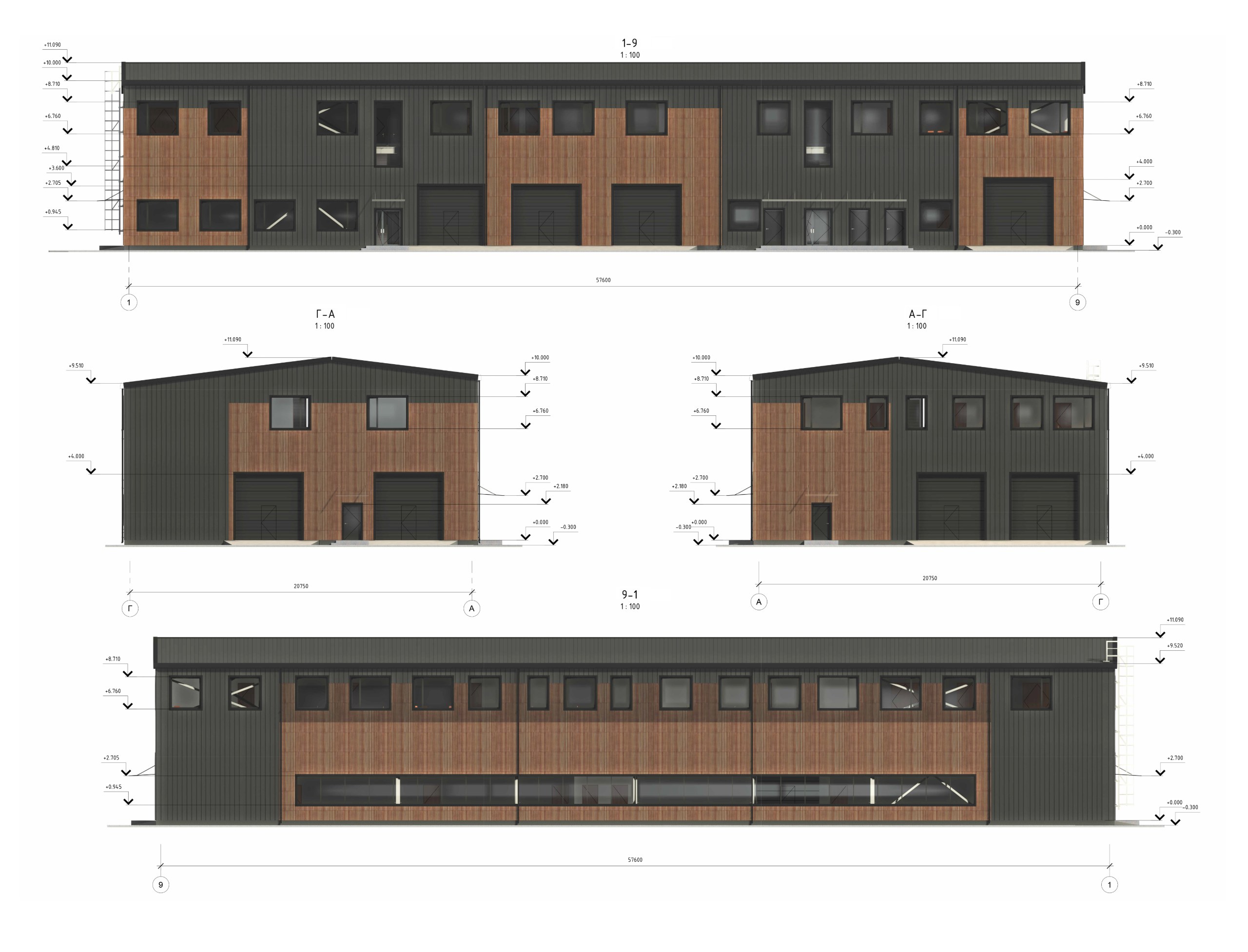 Service Garage with Auxiliary and Administrative Premises — Architecture