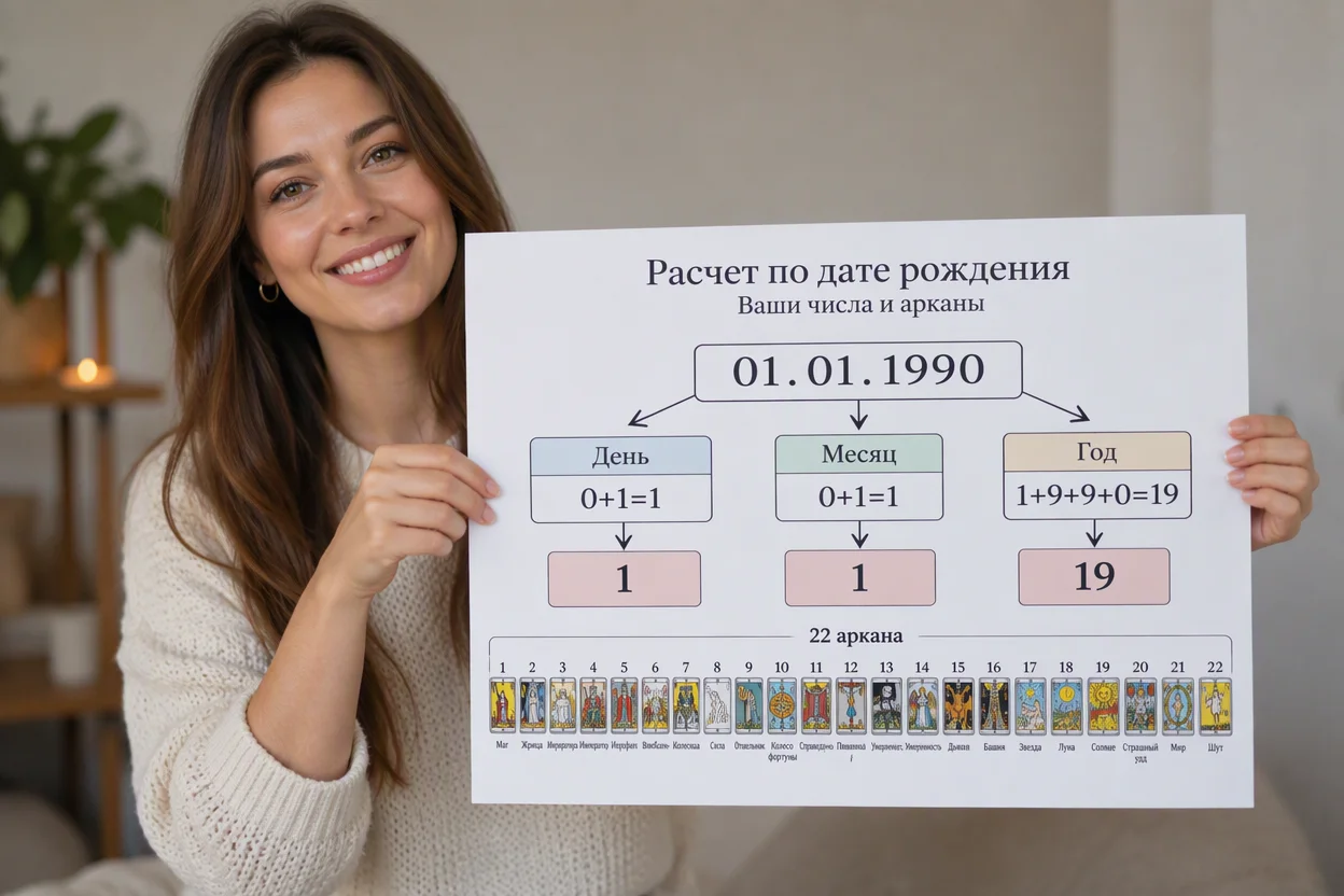 Расчёт по дате рождения — как из дня, месяца и года получают числа арканов