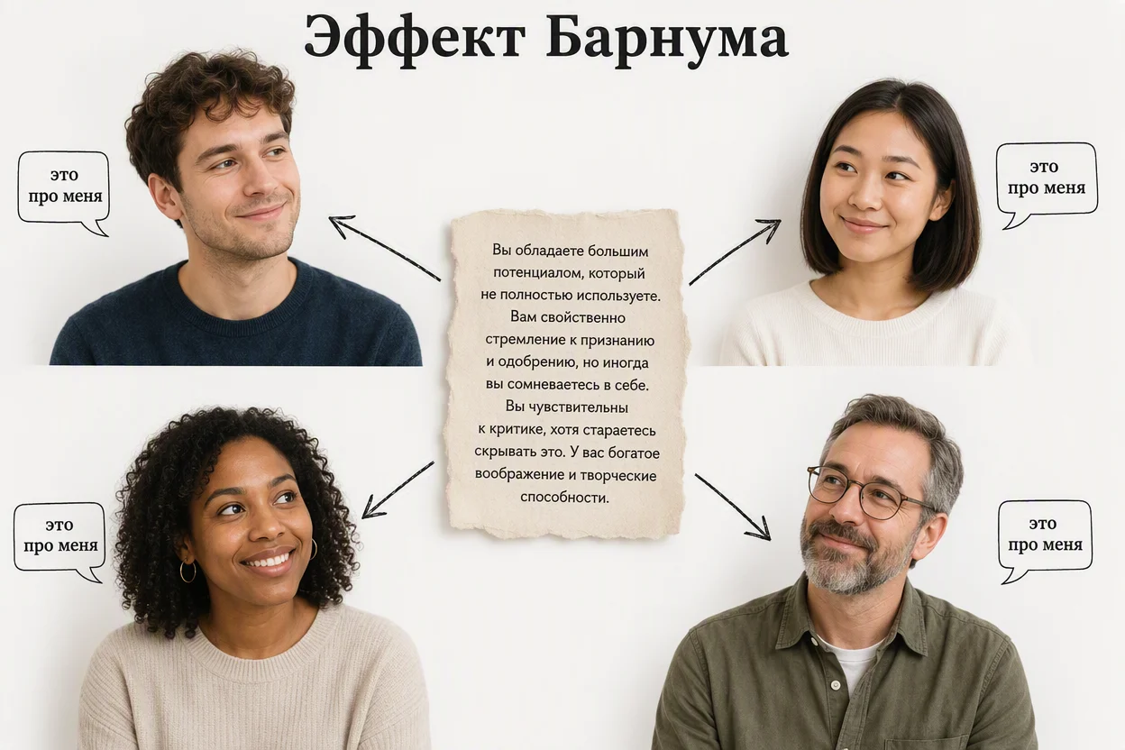 Матрица судьбы и эффект Барнума — почему общие описания кажутся точным попаданием