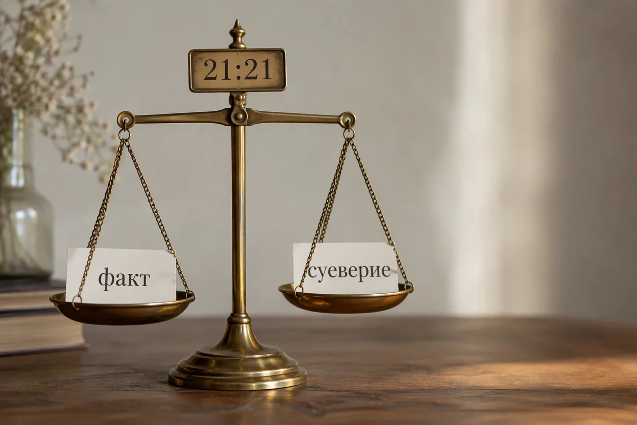 Заблуждения о нумерологии 21 21 — разделение факта и суеверия на весах