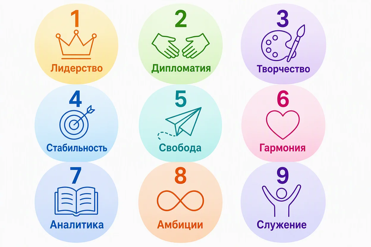 Значение чисел от 1 до 9 в нумерологии имени — таблица характеристик