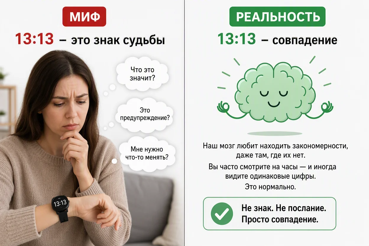 Значение чисел на часах — мифы и реальность о случайных совпадениях