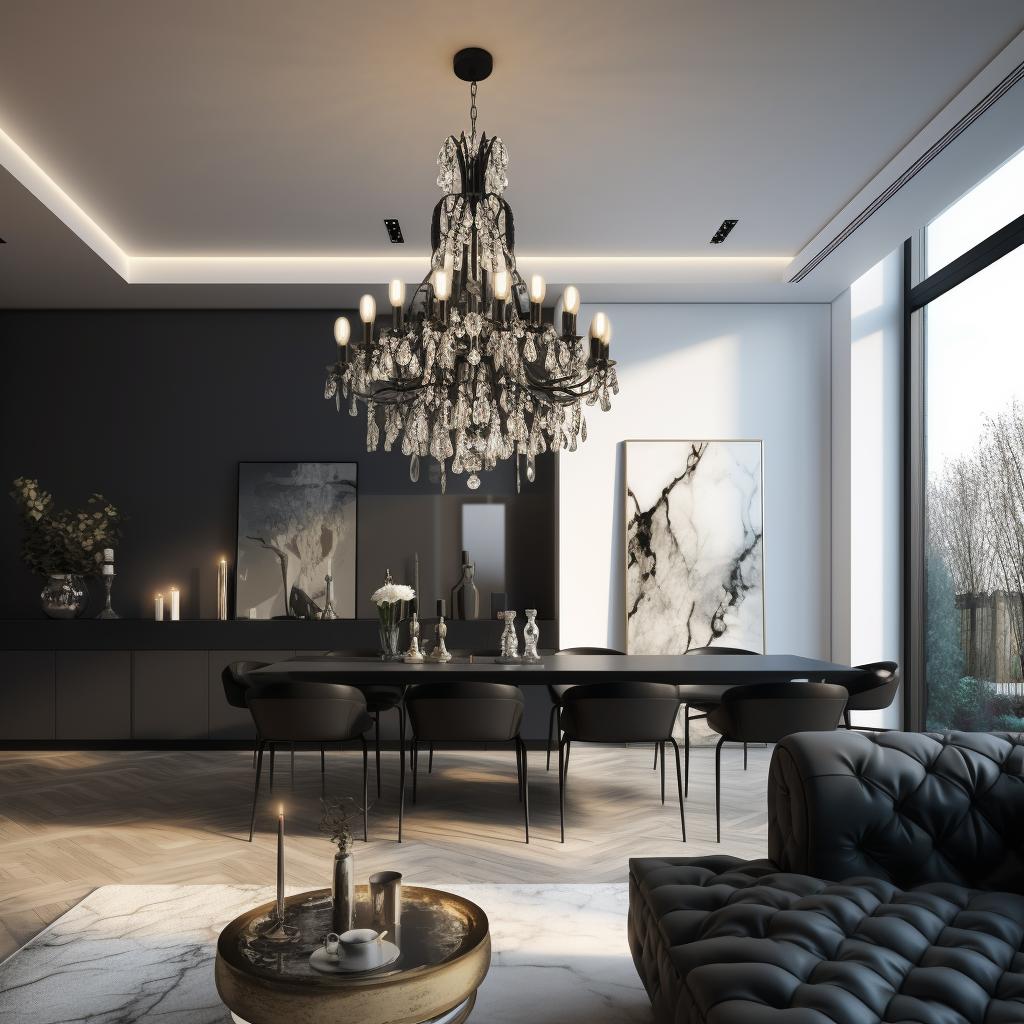 Черная люстра в интерьере фото и советы по выбору и расстановке освещения