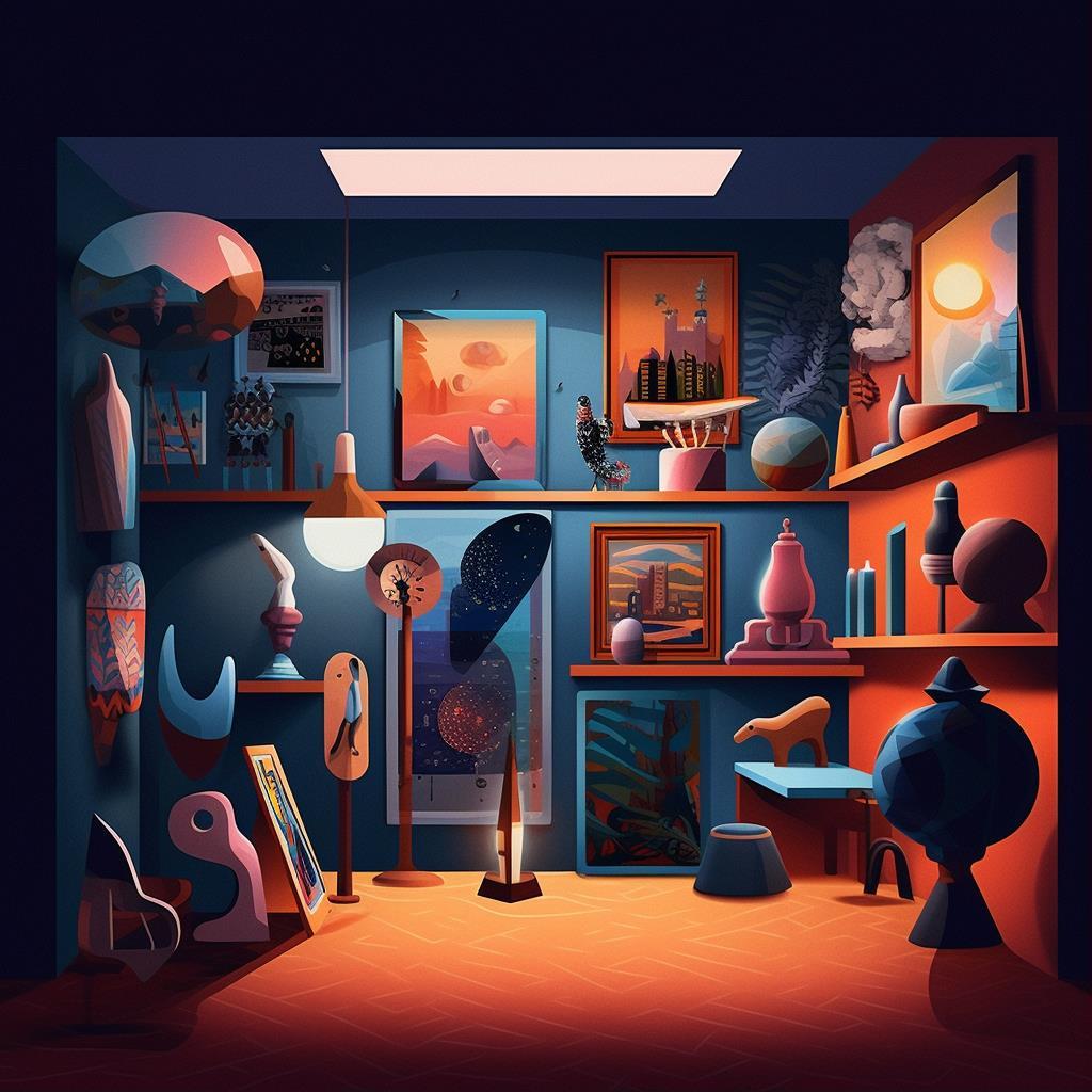 Освещение для подчеркивания арт-объектов и коллекций