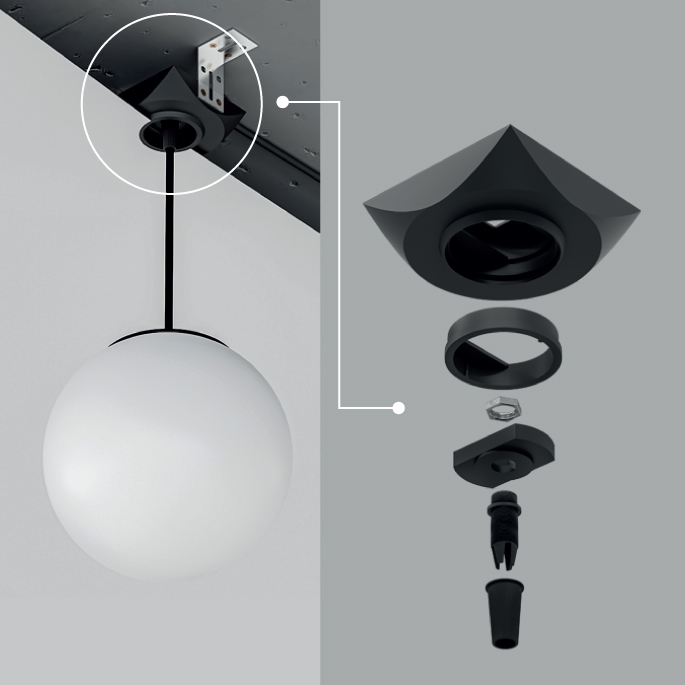 Новинка ПОТОЛОЧНОЕ ОСНОВАНИЕ ДЛЯ ПОДВЕСНЫХ СВЕТИЛЬНИКОВ