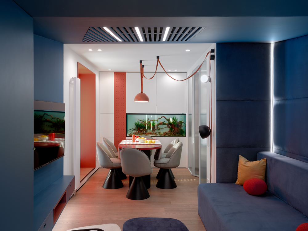 Картинка проекта Интерьер современной гостиной-столовой с освещением ARTE Lamp в программе «Дачный ответ»